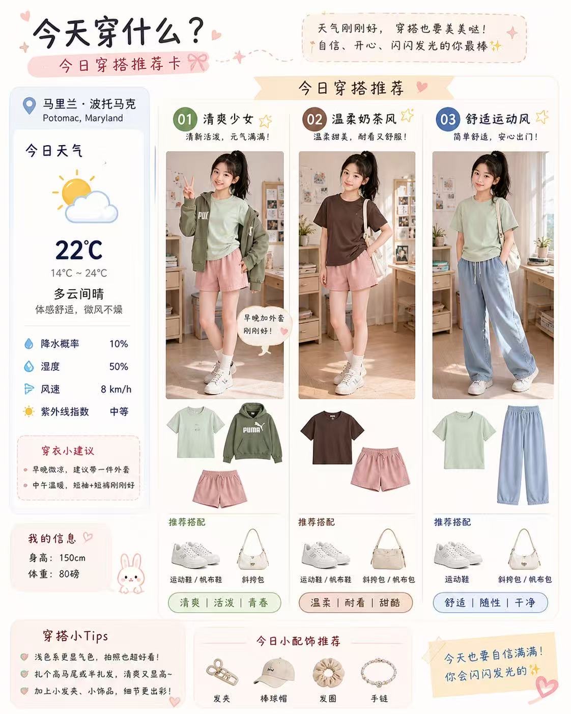 GPT 穿搭推荐卡 — 三套方案